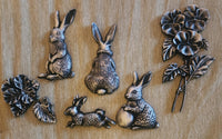 Lablance Rabbits with Pansies
