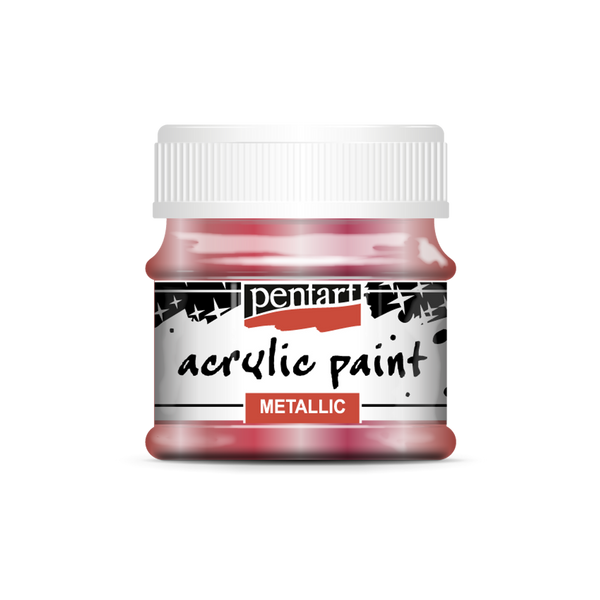 Acrylic paint metallic 50 ml red copper