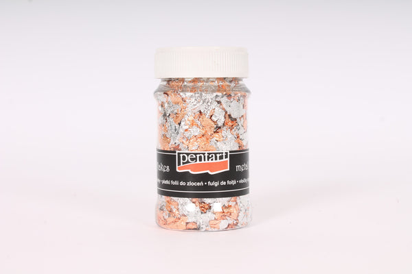 Pentart 100 ML Silver Copper Metal Flakes M1