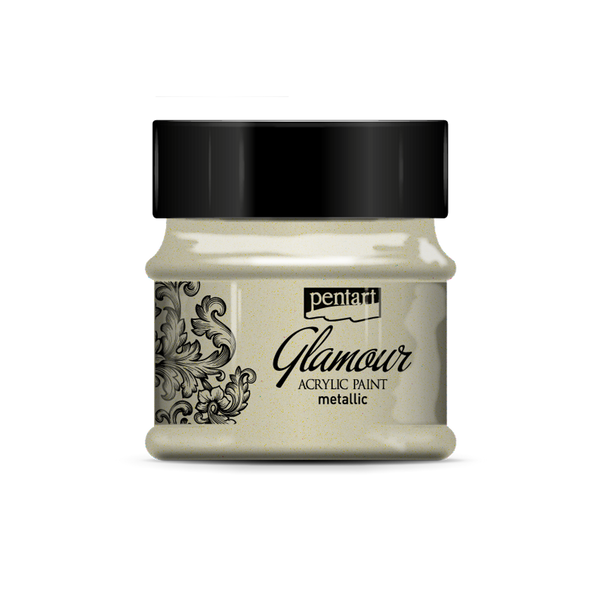 Glamour metallic acrylic paint 50 ml antique silver