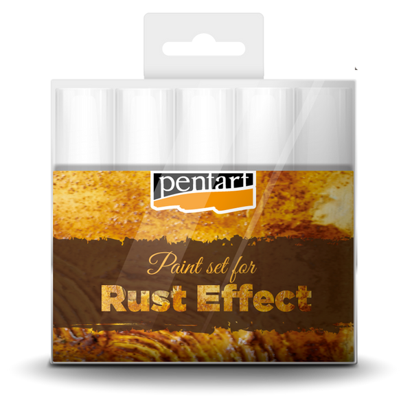Rust effect paint set, 5 x 20 ml acrylic paint