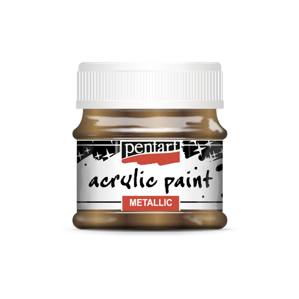 Acrylic paint metallic 50 ml sparkling brass