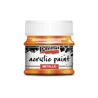 Acrylic paint metallic 50 ml orange