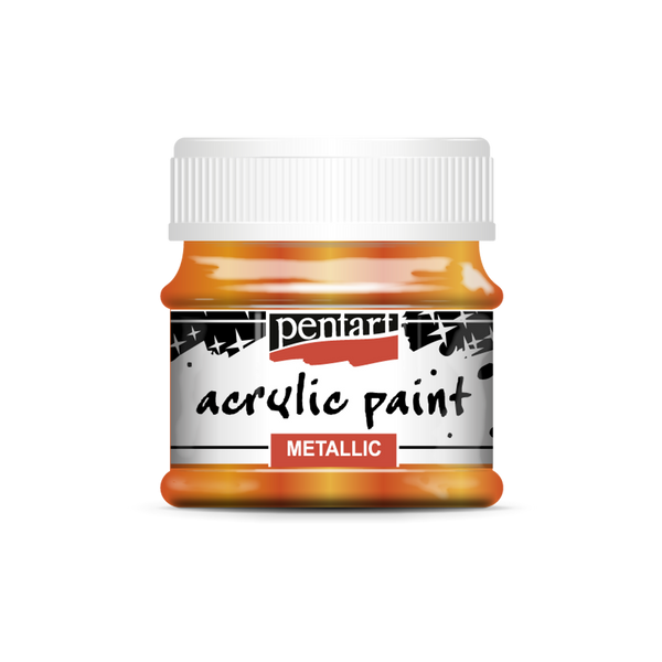 Acrylic paint metallic 50 ml orange