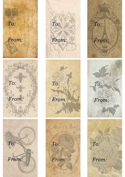 Decoupage Queen Tags 9003