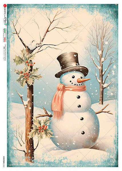 Paper Designs Snowman in Falling Snow PD 0363