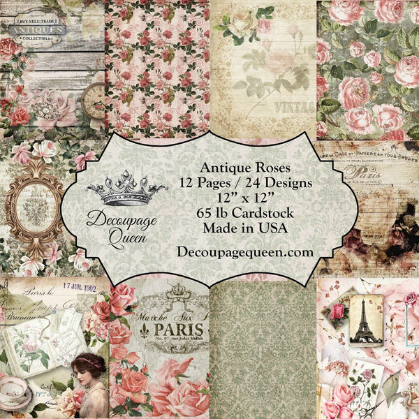 Antique Roses Scrapbook Set - Mini