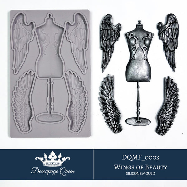 Decoupage Queen Wings of Beauty Silicone Mould- Limited Edition