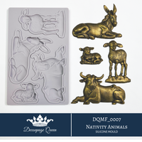 DQMF_0007 Decoupage Queen Silicone Mould Nativity Animals