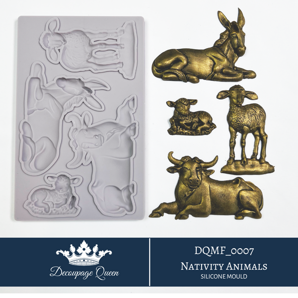 Decoupage Queen Nativity Animals