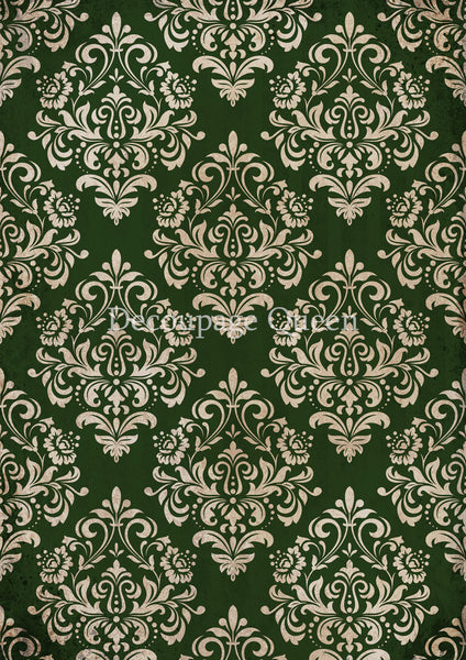 DQRP_0685 Christmas Damask Green