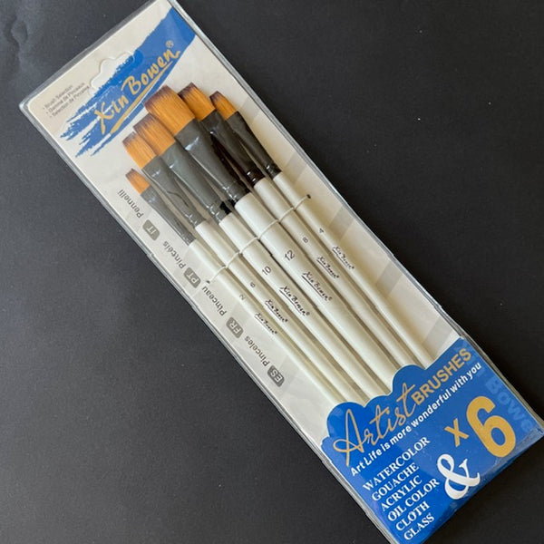 Xin Bowen Set of 6 Artist Brushes, Synthetic