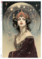 Paper Designs Mucha Inspired Celestial Portrait I  Nouveau 0067