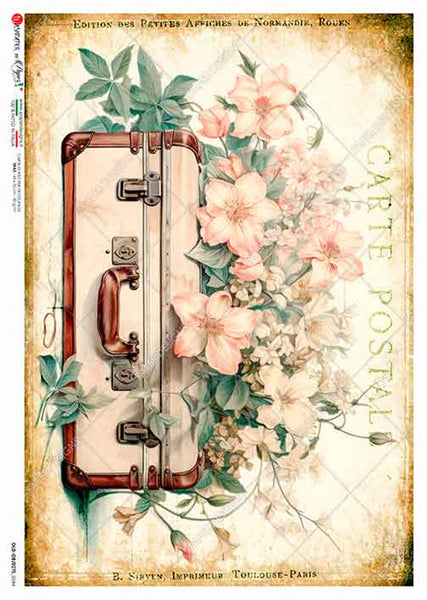 Paper Designs Floral Suitcase Old Objects 0044