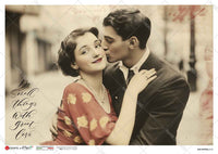 Paper Designs Vintage Couple's Embrace II Old Photos 0123