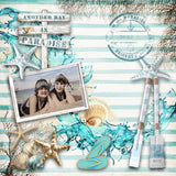 DQSB 0011 Seaside Greetings Scrapbook- Mini - 6" x 6"