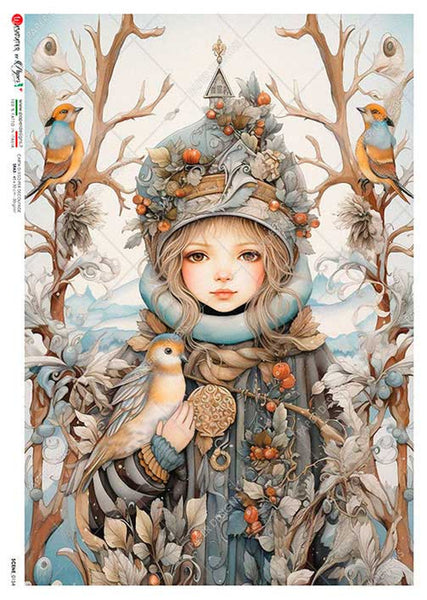 Paper Designs Girl in the Woods with Forest Friends Scenes 0154