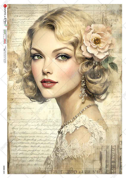 Paper Designs Vintage Portrait and Letter I Scene 0205