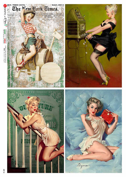 Paper Designs Pinup II Four Pack Rice Paper Set 12