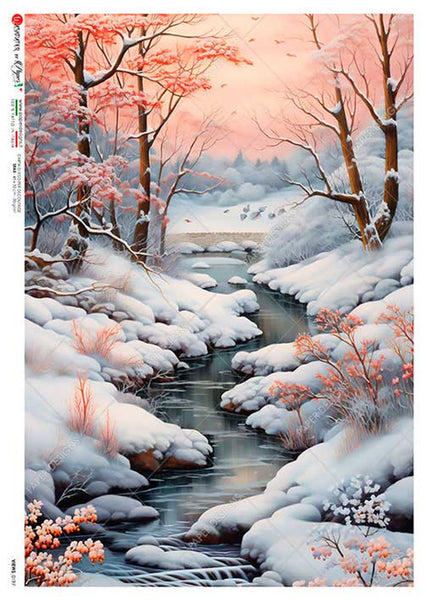 Paper Designs Stream and Snow Banks Views 0197