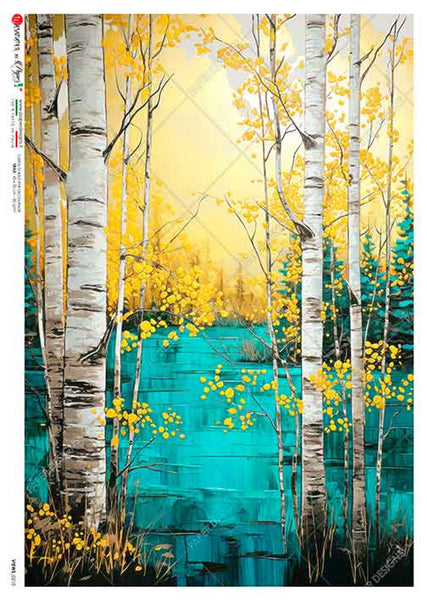 Paper Designs Birch Trees in Spring Views 0210