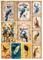 Paper Designs Vintage Birds Rice Paper Kit