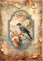 Paper Designs Vintage Birds Rice Paper Kit