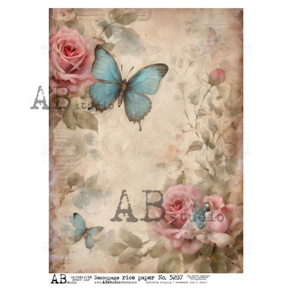 AB Studios Butterfly and Floral 5287