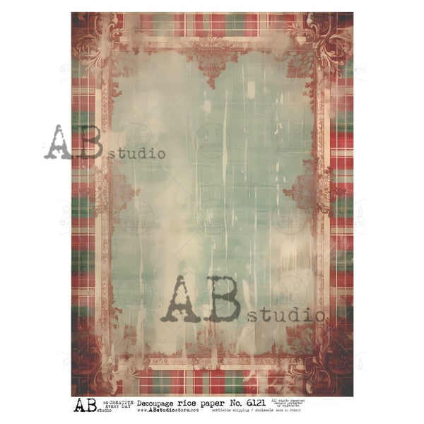 AB Studios Festive Red and Green Background 6121