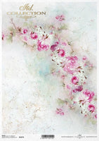 ITD Collection Textured Roses Rice Paper R1647