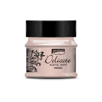 Delicate metallic acrylic paint 50 ml rose gold