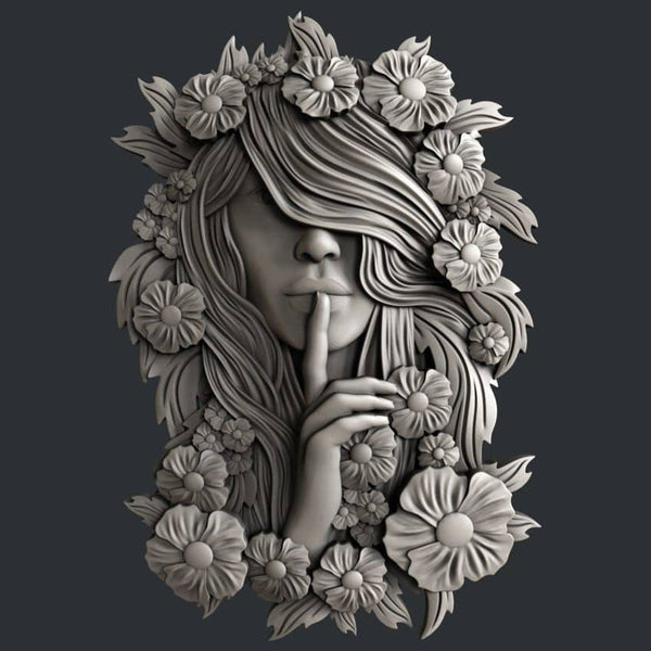 Green Lady Shush Resin Casting