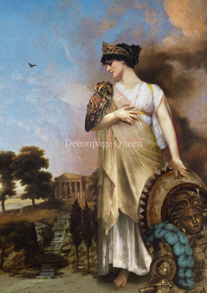 Athene Goddess of Wisdom -Decoupage Queen