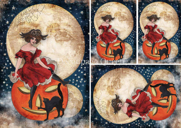 Decoupage Queen - Vintage Witch Minis
