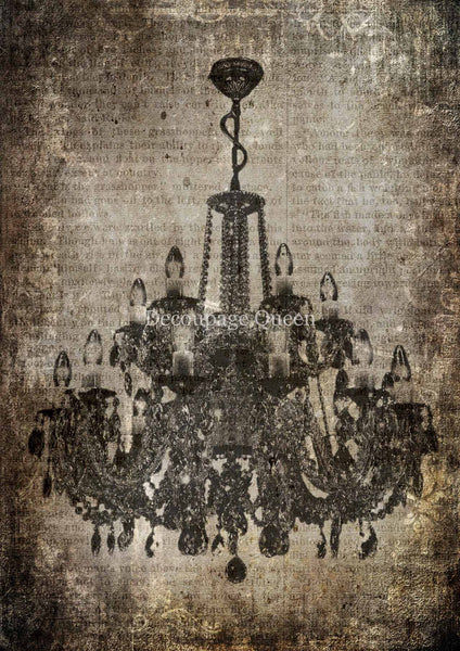 Crystal Chandelier- Decoupage Queen 0319