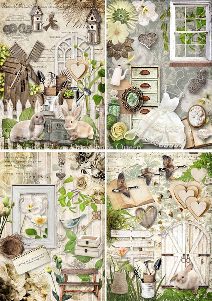 Decoupage Queen Garden 4 Pack 0408