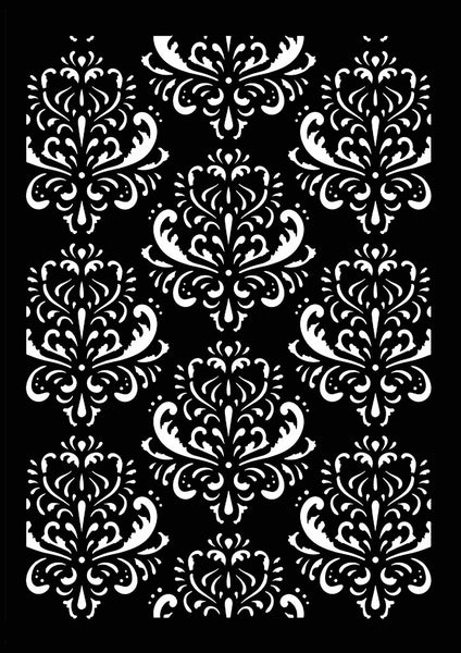 Decoupage Queen Hobbilicious Elegant Baroque Stencil A4