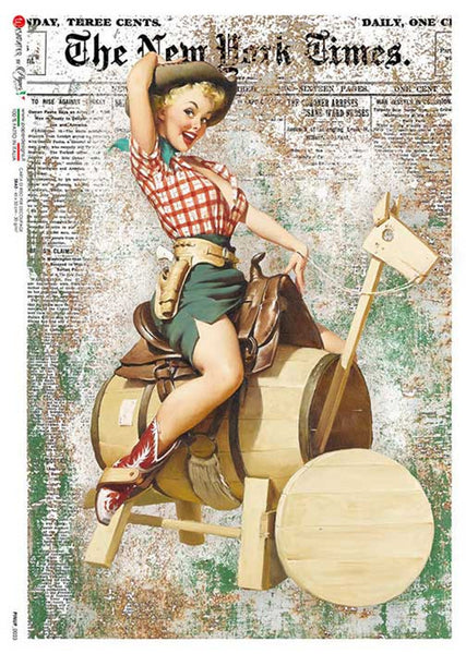 Barrel Bull Riding PD PINUP 0033- Washipaper