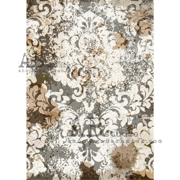 Black and Tan Damask 0168 -AB Studio